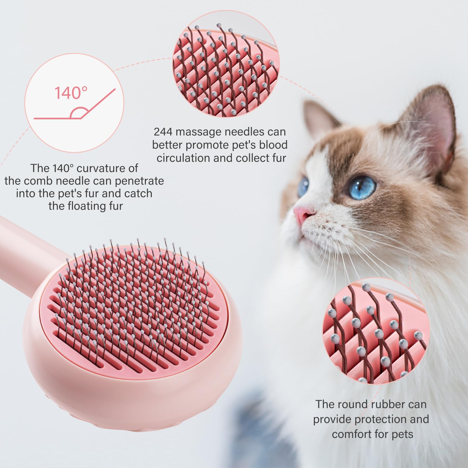Amazon.co.jp: 猫ヘアブラシ ペットヘアクリーナーブラシ 長髪または